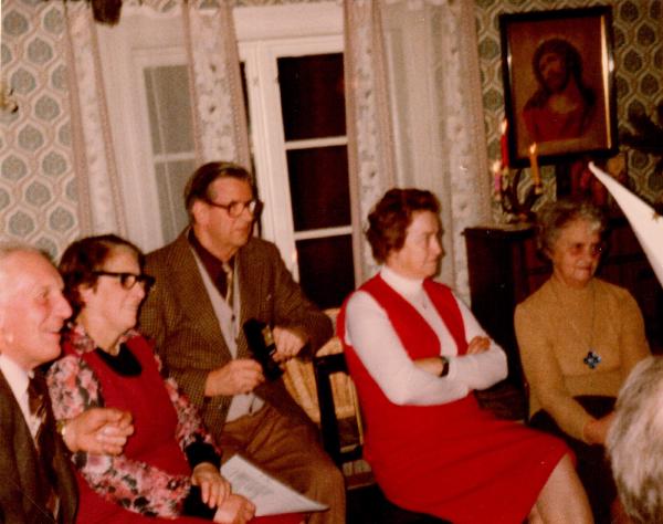 Lucia 1980. Hos Astrid o Oskar. Henry. Vera. Börje. Margits. MargitG.